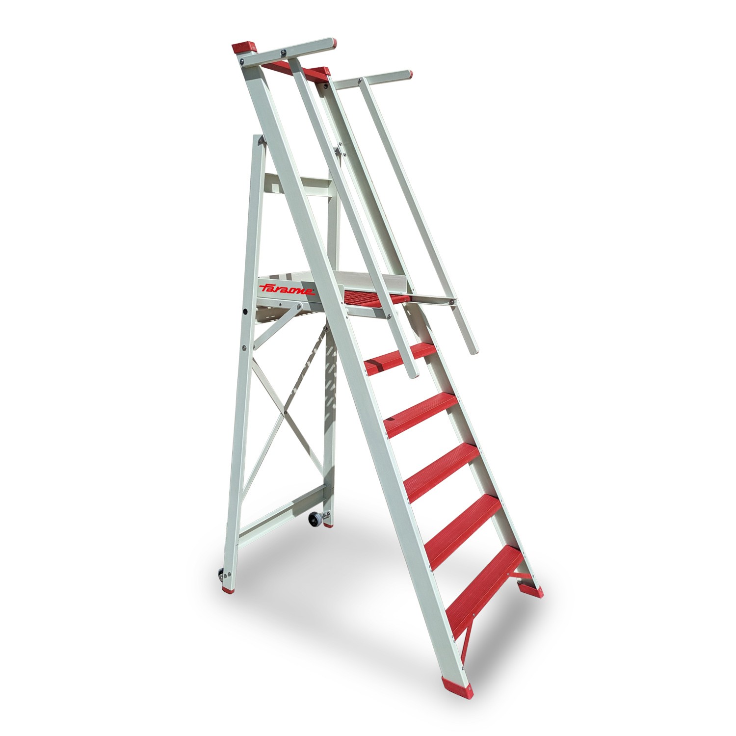 PL-FIBRA | Escada de fibra com plataforma ampla