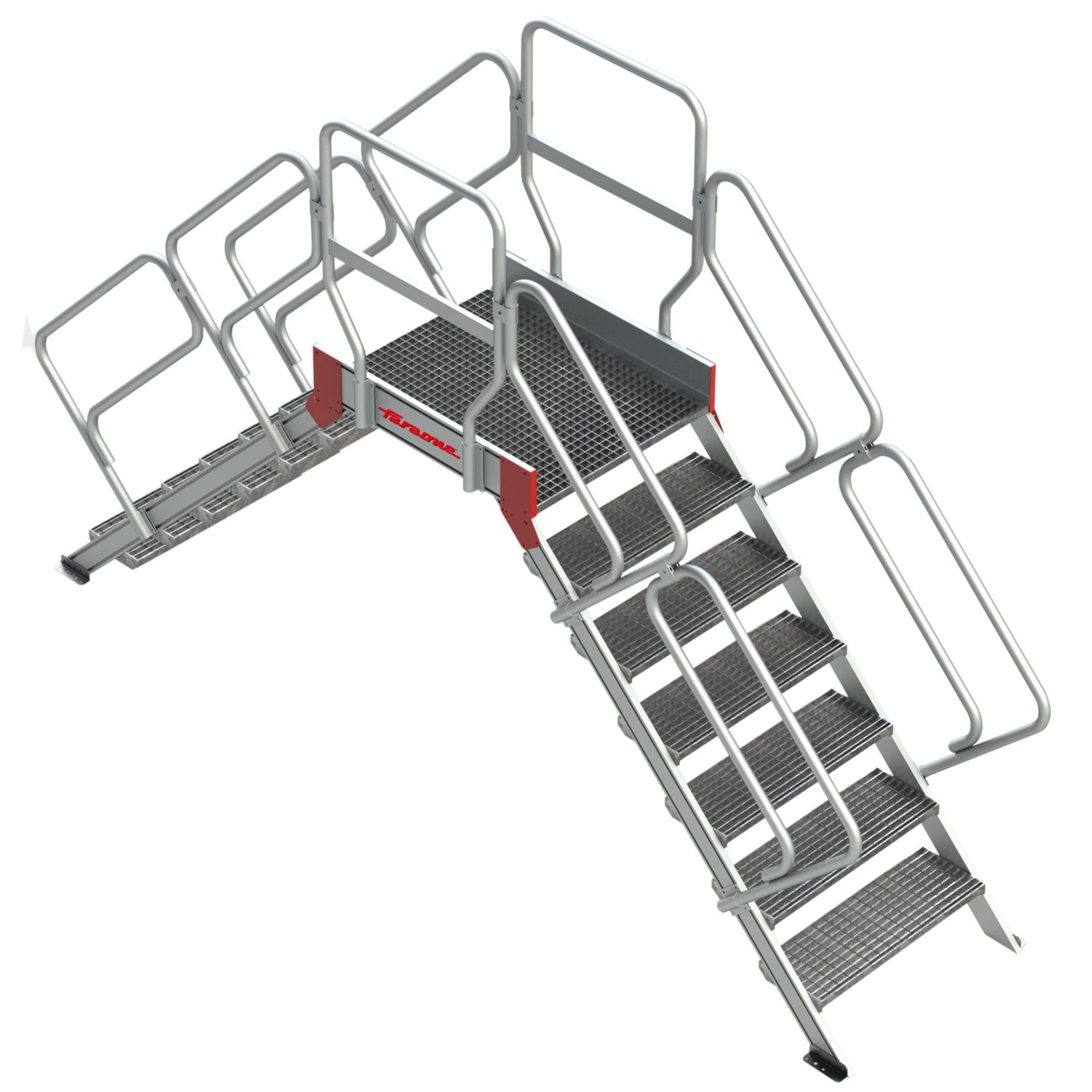 SP-T | Escada de ponte com plataforma em tramex | Inclinação de 45°