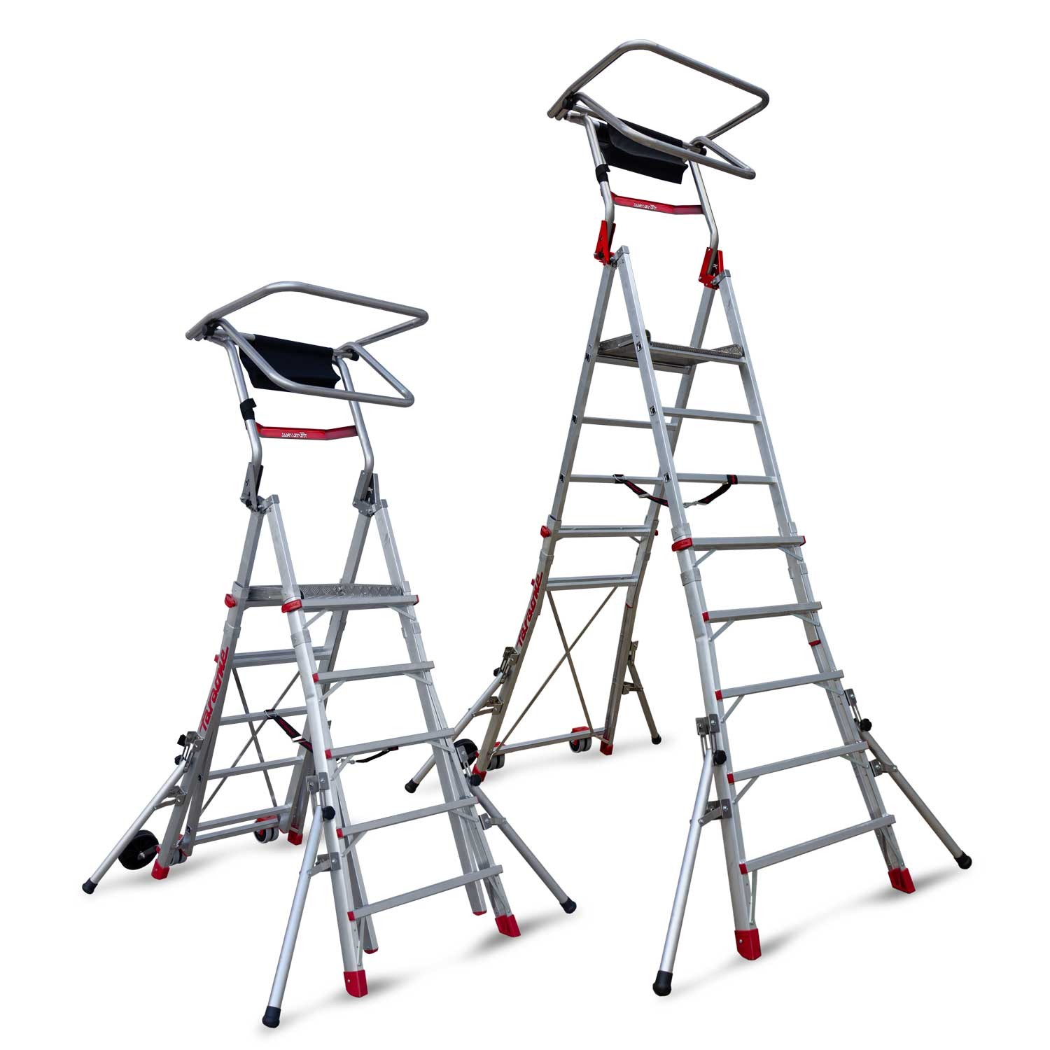 PLS-COMPACT | Escada dobrável com ampla plataforma e altura regulável