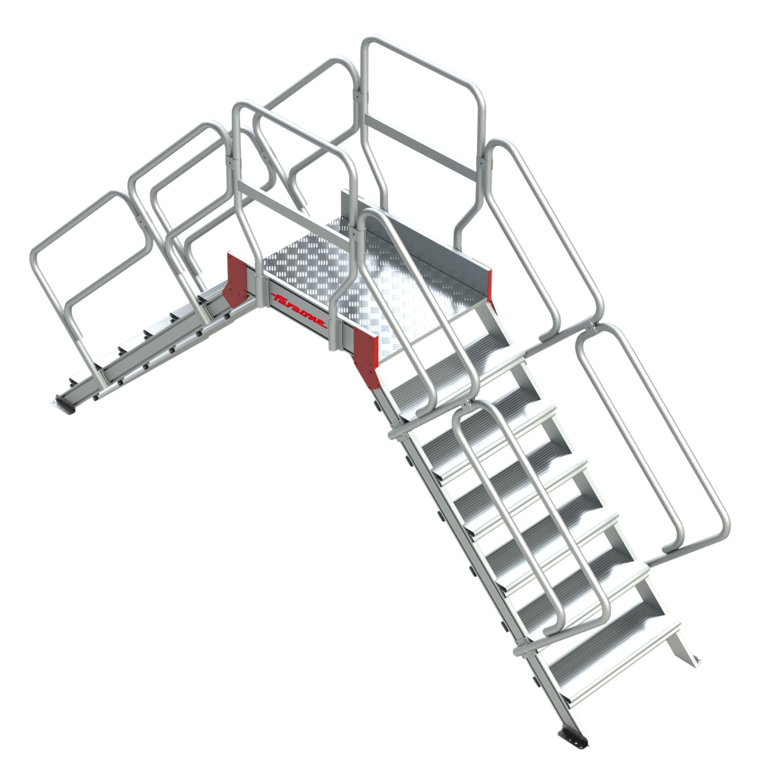 SP45 | Escada de ponte com plataforma | Inclinação de 45°