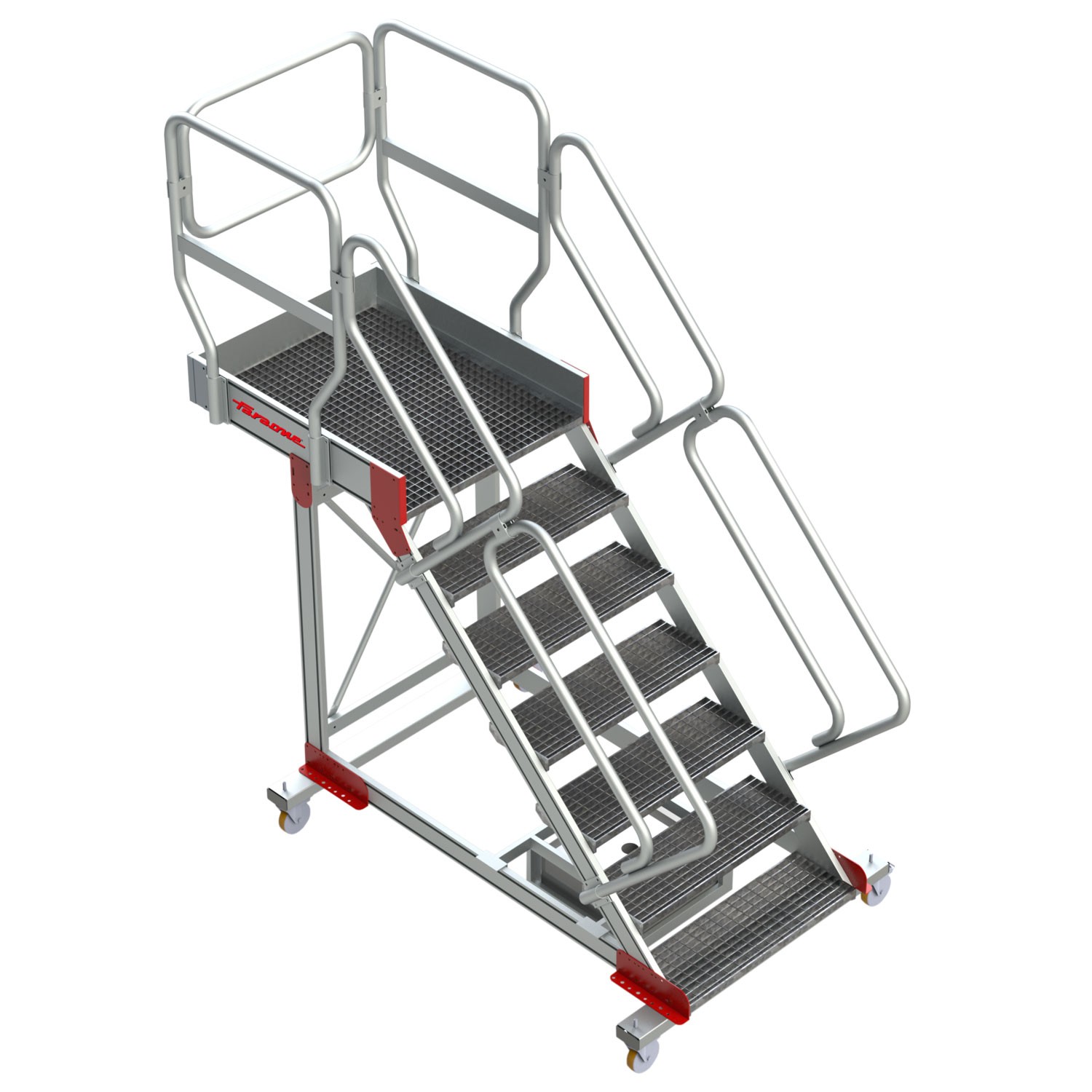 SB-T | Escada com plataforma e quatro rodas | TRAMEX