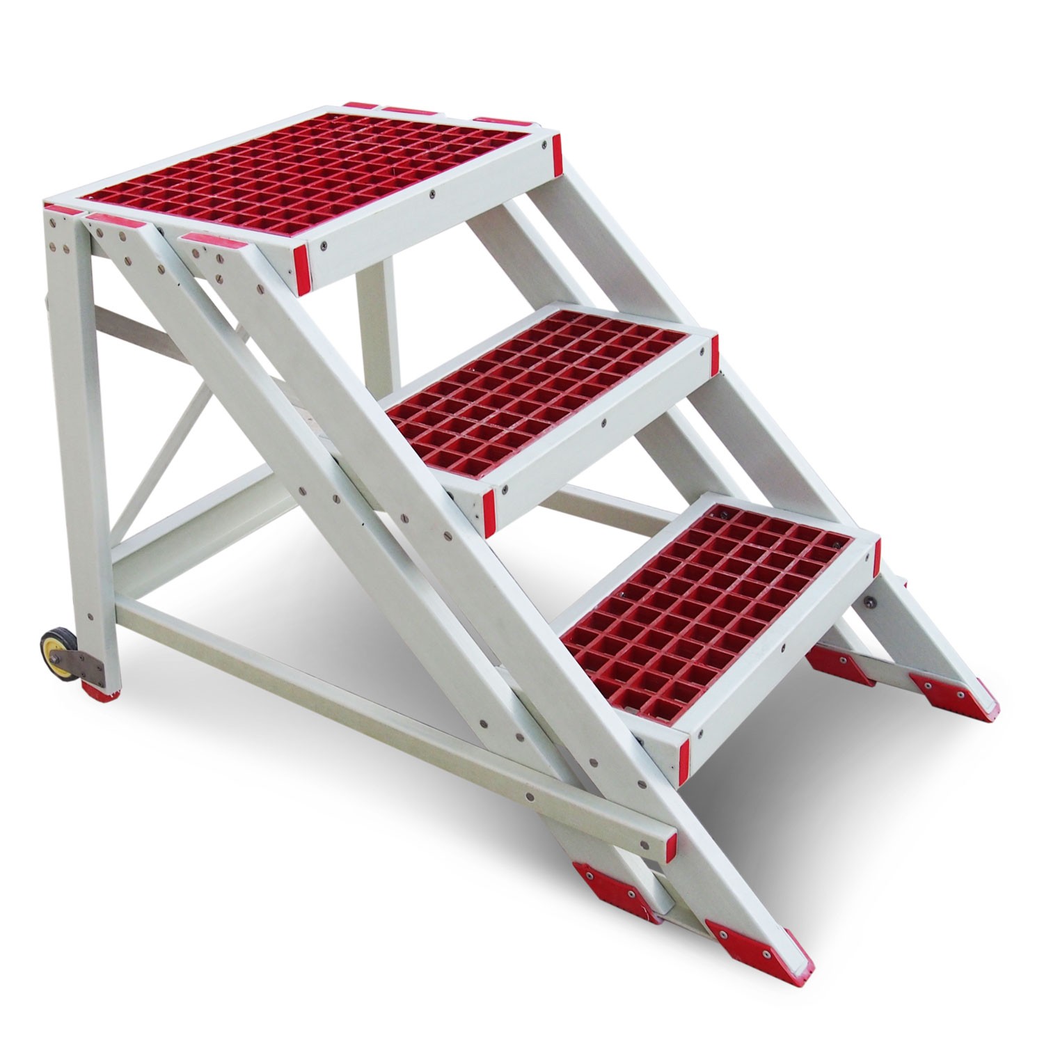 EM2013 | Escadote com rodas para utilização profissional em fibra de vidro