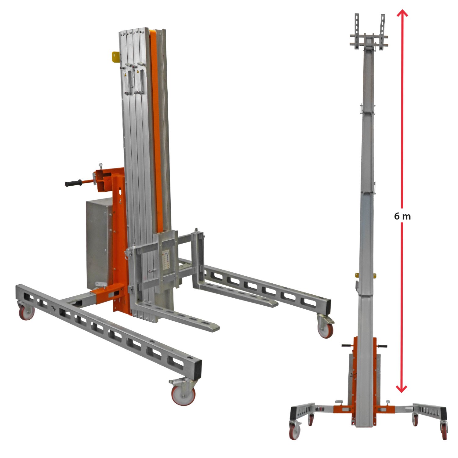 HW-BIGEL | Elevador de materiales en aluminio, máximo 300 kg.