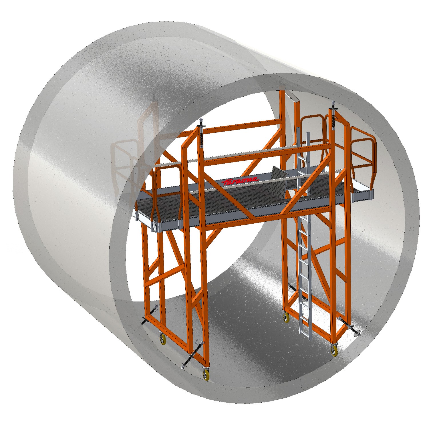 EM902 | Plataforma à medida para manutenção interior de cisternas