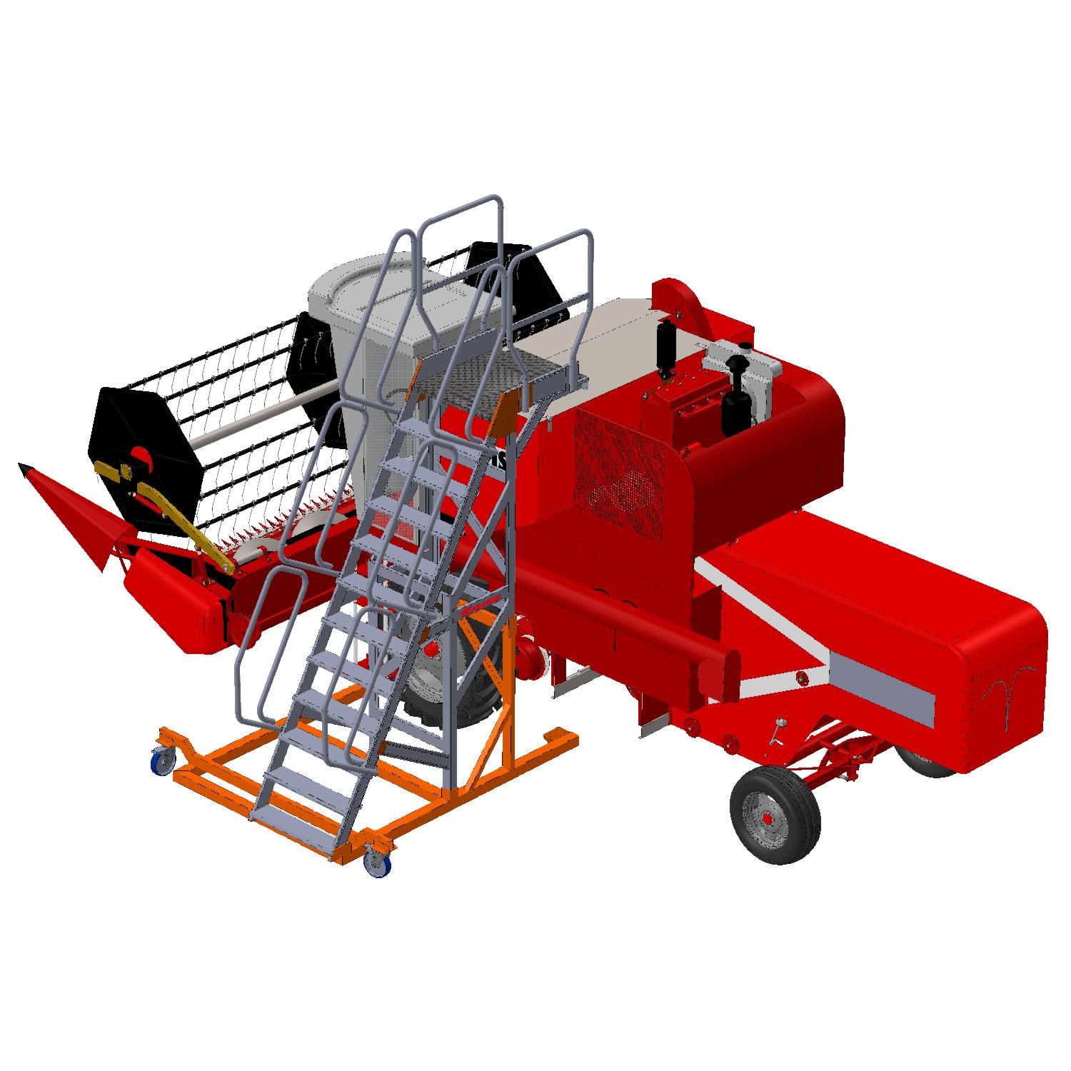 EM801 | Escada feita à medida para manutenção de veículos agrícolas