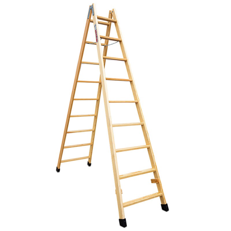 LD | Escada de subida dupla em madeira