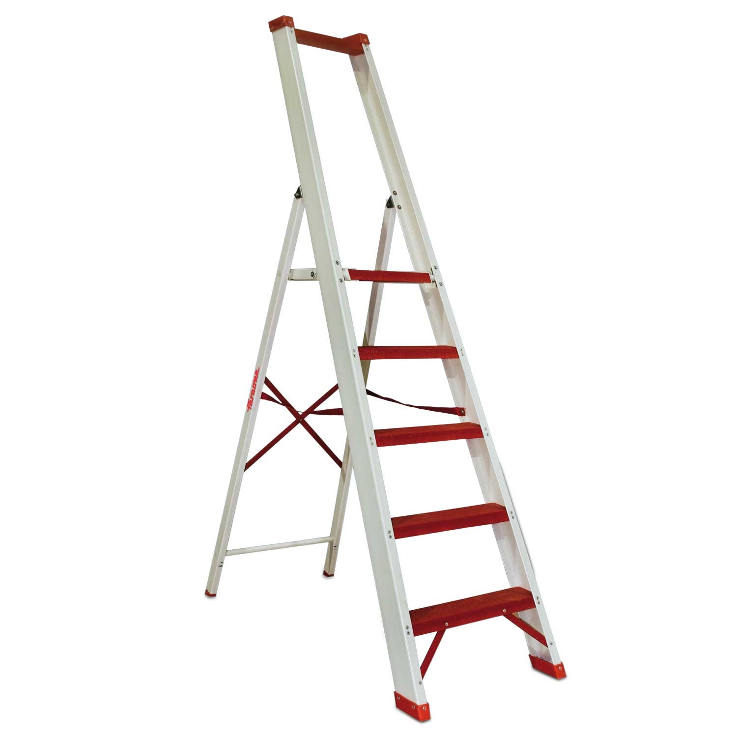PAF | Escada de tesoura em fibra de vidro com degraus confortáveis