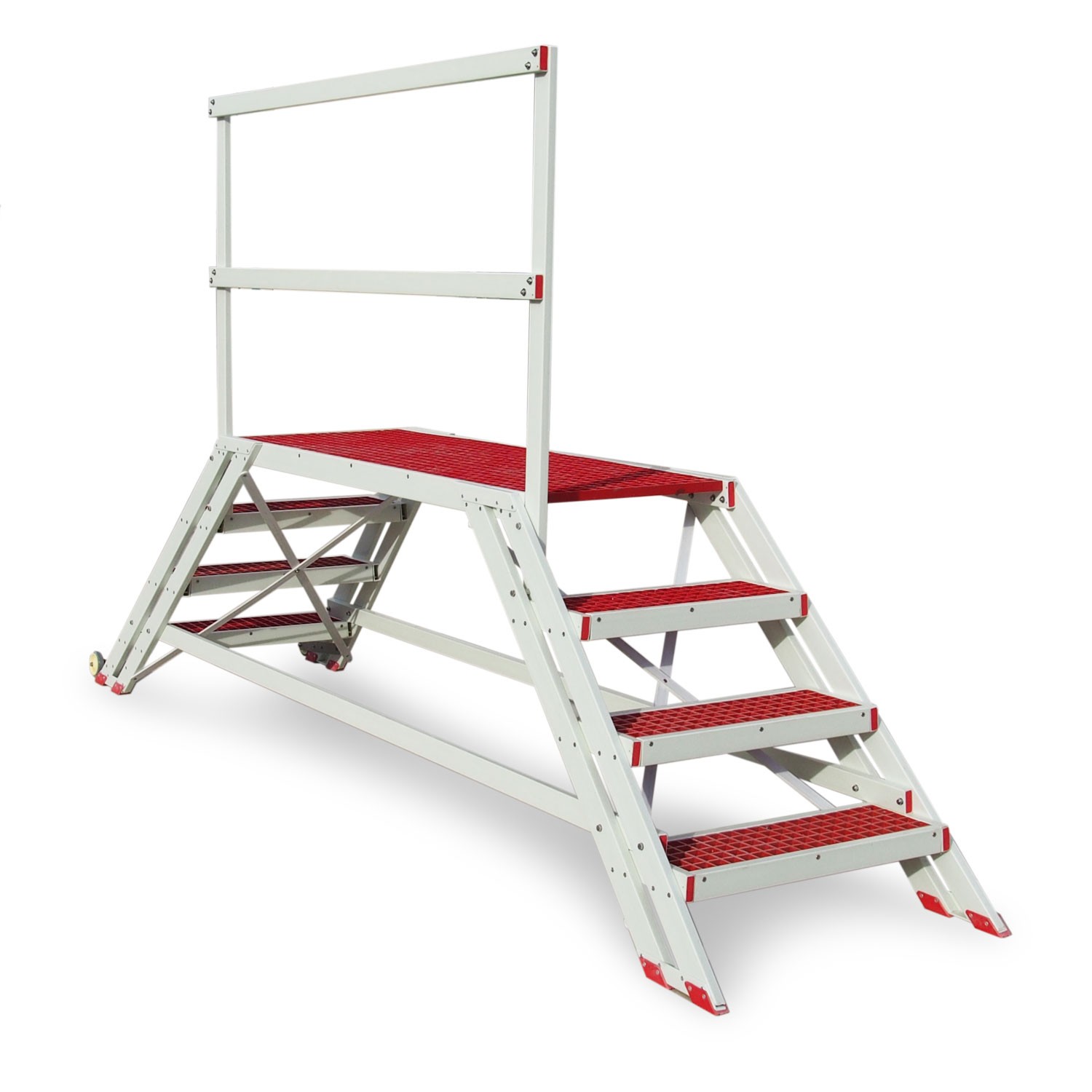 EM2009 | Plataformas de trabalho profissionais com gradil de segurança em fibra de vidro