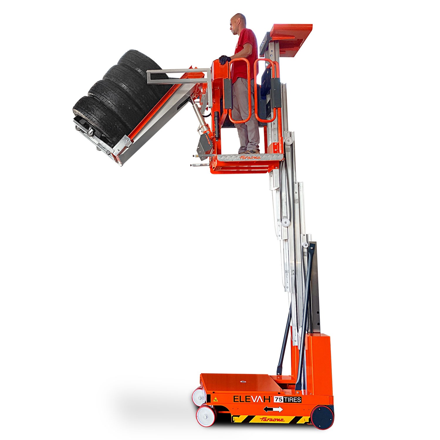 Elevah 75 Tires | A. máx. de trabalho 7,60 m.